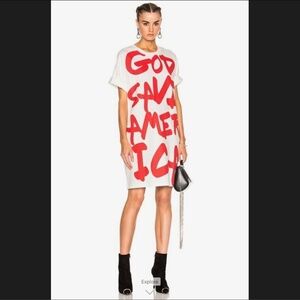 R13 **VERY RARE** "God Save America" Oversized Dress w/Pockets S M L Political